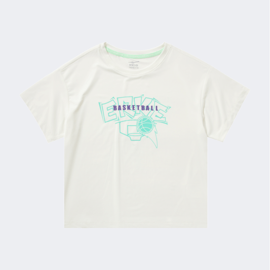 Erke Crewneck Kids-Boys Lifestyle T-Shirt White - Medaid International