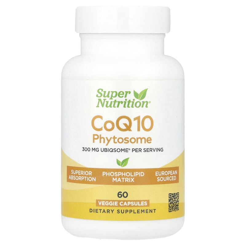 Super Nutrition, CoQ10 Phytosome, 300 mg, 60 Veggie Capsules - Medaid