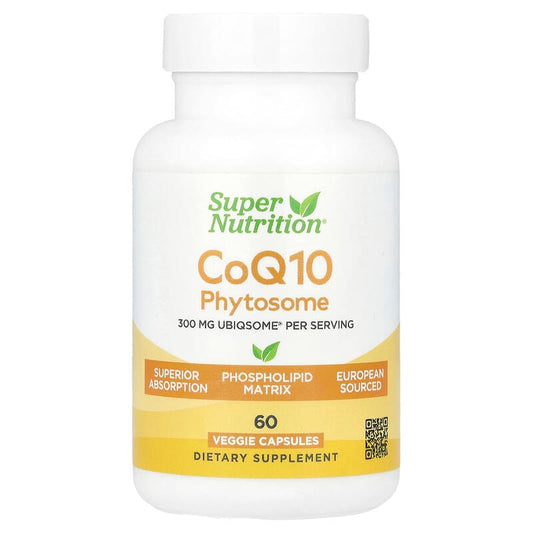 Super Nutrition, CoQ10 Phytosome, 300 mg, 60 Veggie Capsules - Medaid