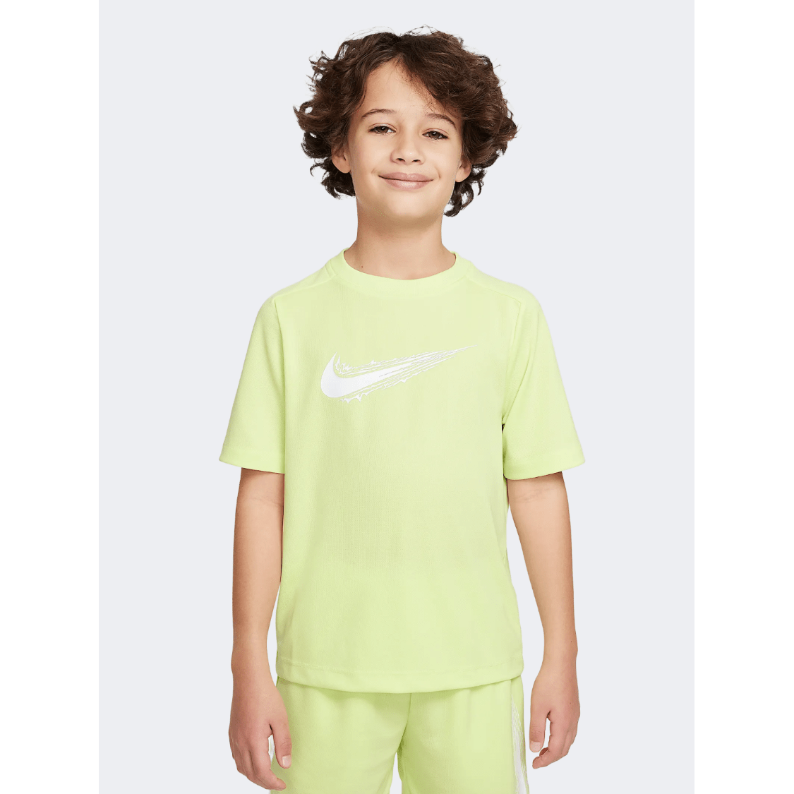 Nike Df Multi Boys Training T-Shirt Light Lemon/White - Medaid