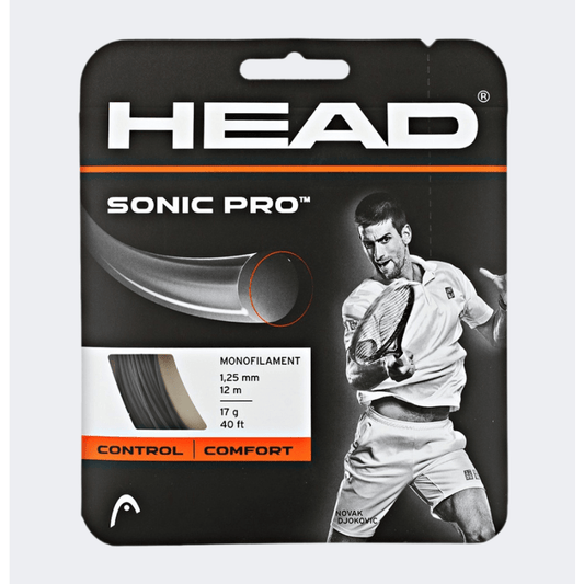 Head Sonic Pro 17 Tennis Strings Black - Medaid