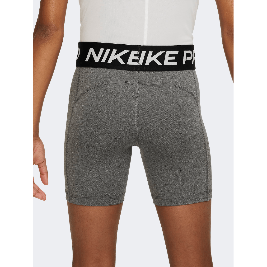 Nike Pro Girls Lifestyle Short Carbon Heather - Medaid