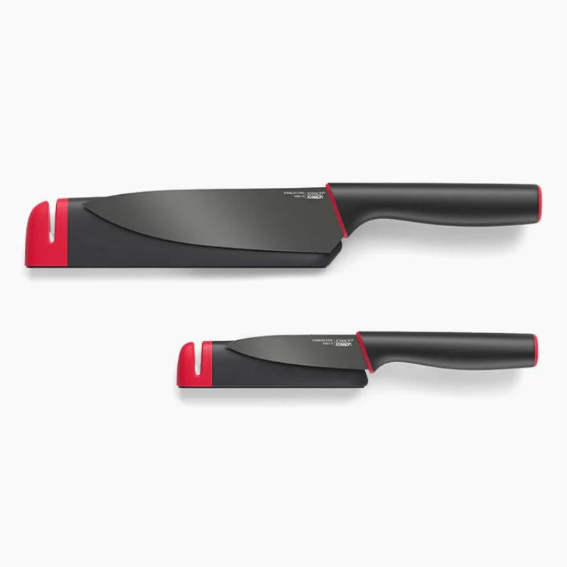 Joseph Joseph Slice&Sharpen™ Set of 2 Knives with Sharpening Sheaths - Medaid