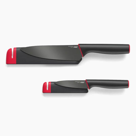 Joseph Joseph Slice&Sharpen™ Set of 2 Knives with Sharpening Sheaths - Medaid