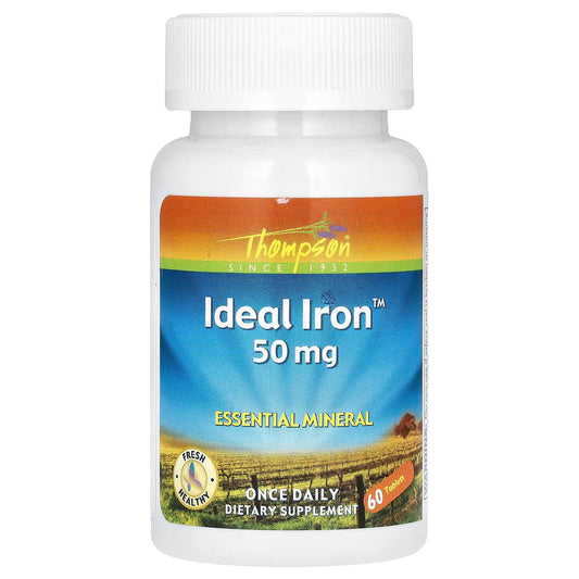 Thompson, Ideal Iron, 50 mg, 60 Tablets - Medaid