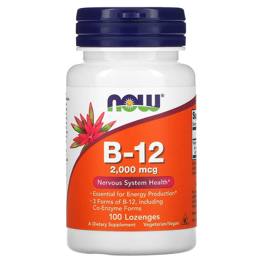NOW Foods, B-12, 2,000 mcg, 100 Lozenges - Medaid