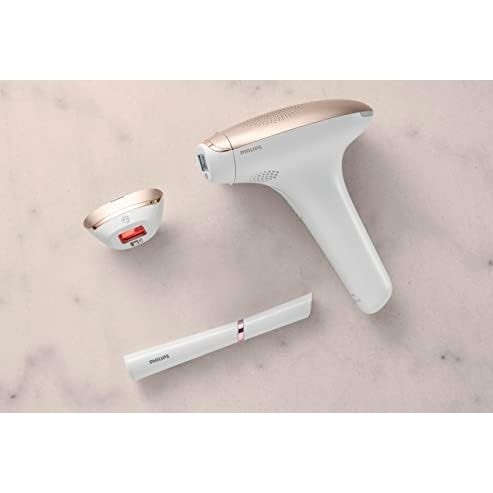 PHILIPS Lumea Advanced IPL Hair Removal Device with 2 Attachments for Face and Body + Complimentary Facial Hair Remover, Compact Touch-Up Trimmer - BRI921/00 [comes with UK Plug] - 3 months of hair-free smooth skin - Medaid