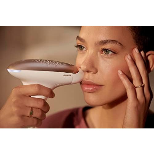 PHILIPS Lumea Advanced IPL Hair Removal Device with 2 Attachments for Face and Body + Complimentary Facial Hair Remover, Compact Touch-Up Trimmer - BRI921/00 [comes with UK Plug] - 3 months of hair-free smooth skin - Medaid