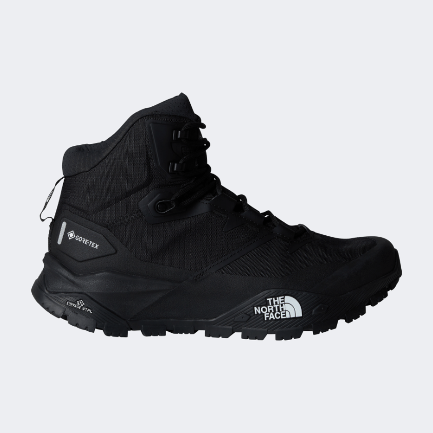The North Face Offtrail Hike Mid Goretex Men Hiking Shoes Black/White - Medaid
