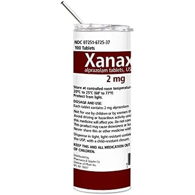 Adazzoo Xanax Tumbler - Healthcare Tumbler - Icu Nurse Gift - Er Nurse Gift - Pharmacist Gift - Anesthesiologist Gift - Med Tumbler - Psych Nurse Gift - Psychiatrist Gift, White, 3 Piece Set - Medaid