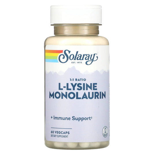 Solaray, L-Lysine Monolaurin 1:1 Ratio, 60 VegCaps - Medaid