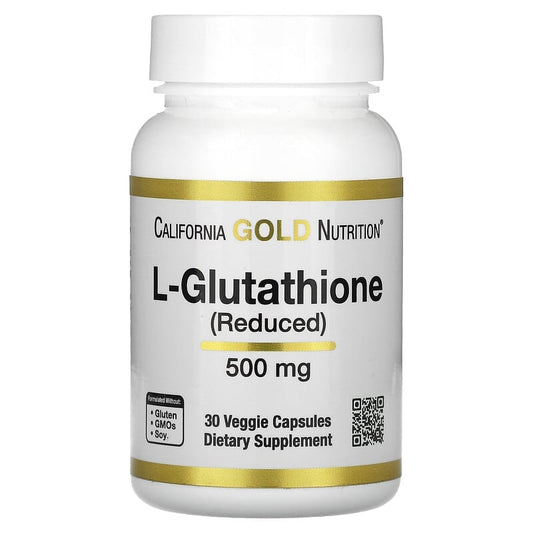 California Gold Nutrition, L-Glutathione , 500 mg, 30 Veggie Capsules - Medaid