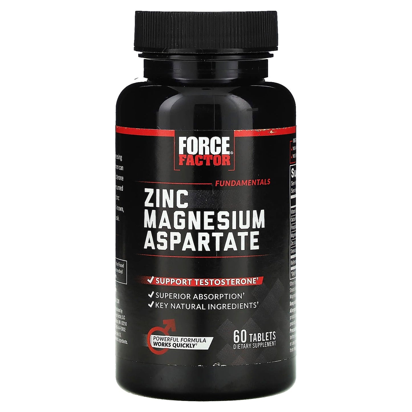 Force Factor, Fundamentals, Zinc Magnesium Aspartate, 60 Tablets - Medaid