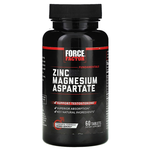Force Factor, Fundamentals, Zinc Magnesium Aspartate, 60 Tablets - Medaid