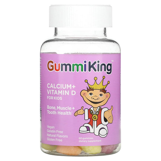 GummiKing, Calcium + Vitamin D for Kids, 60 Gummies - Medaid