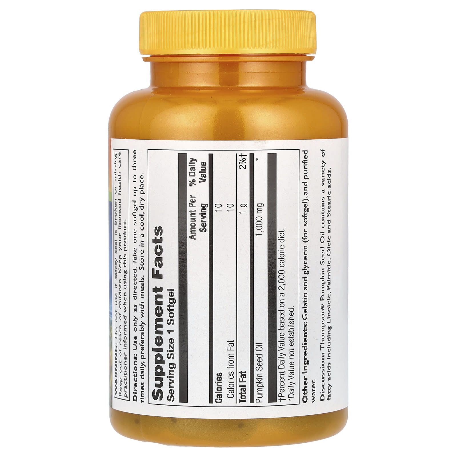 Thompson, Pumpkin Seed Oil, 1,000 mg, 60 Softgels - Medaid