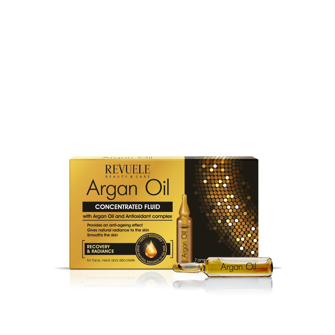 Revuele Ampoules Argan Oil Concentrated Fluid For Face and Neck 7x2ml - Medaid