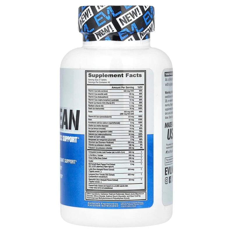 EVLution Nutrition, VitaLean, Vitamins + Weight Loss Support, 90 Tablets - Medaid