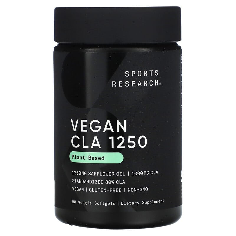 Sports Research, Vegan CLA 1250, 1,250 mg, 90 Veggie Softgels - Medaid