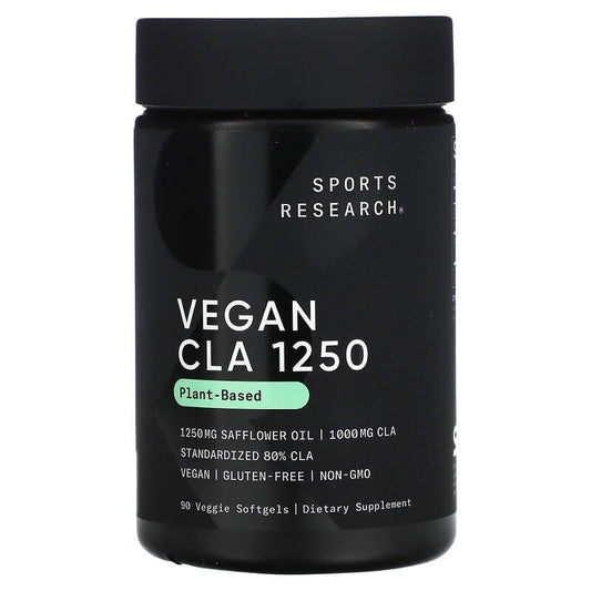 Sports Research, Vegan CLA 1250, 1,250 mg, 90 Veggie Softgels - Medaid