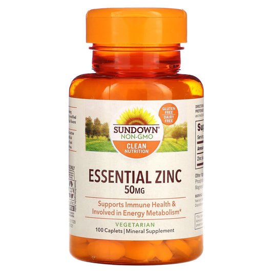 Sundown Naturals, Essential Zinc, 50 mg, 100 Caplets - Medaid