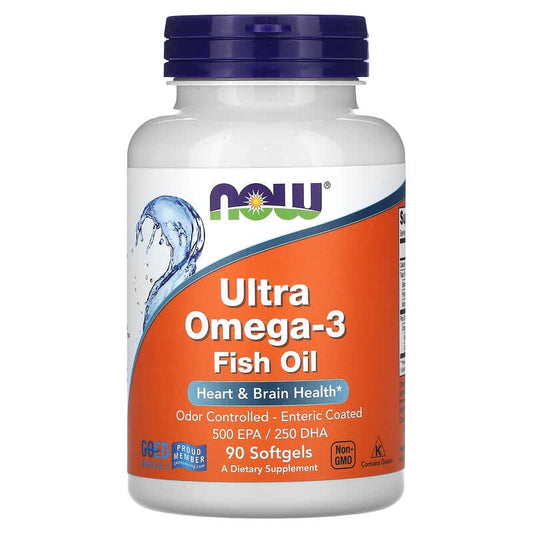 NOW Foods, Ultra Omega-3 Fish Oil, 90 Softgels - Medaid
