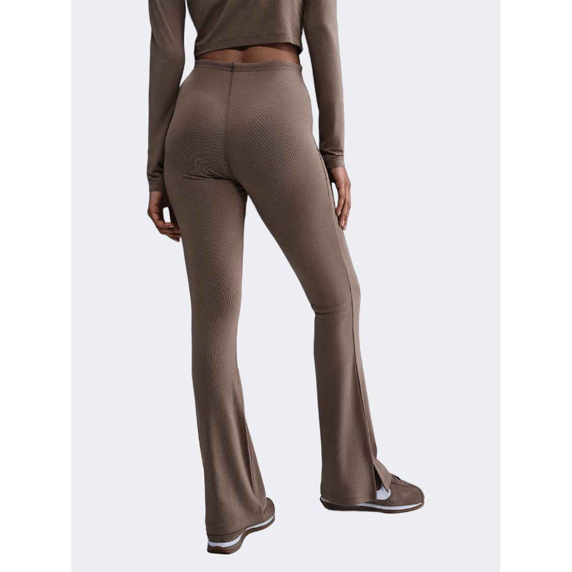 Nike Sportswear Chill Knit Women Lifestyle Tight Mink Brown - Medaid