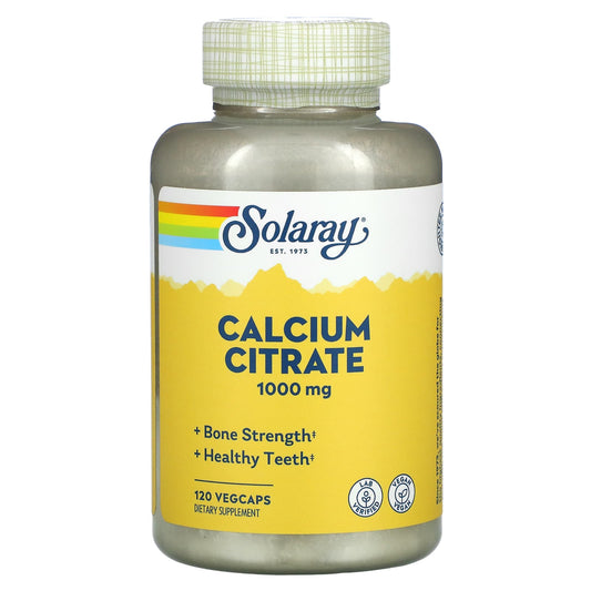 Solaray, Calcium Citrate, 1,000 mg, 120 VegCaps (250 mg per Capsule) - Medaid