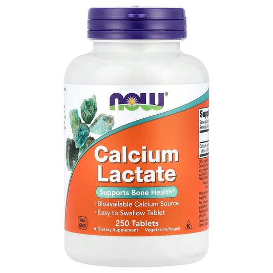 NOW Foods, Calcium Lactate, 250 Tablets - Medaid
