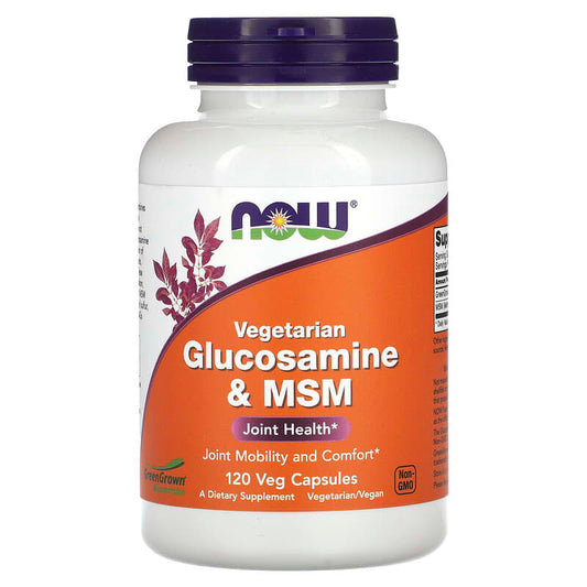 NOW Foods, Vegetarian Glucosamine & MSM, 120 Veg Capsules - Medaid