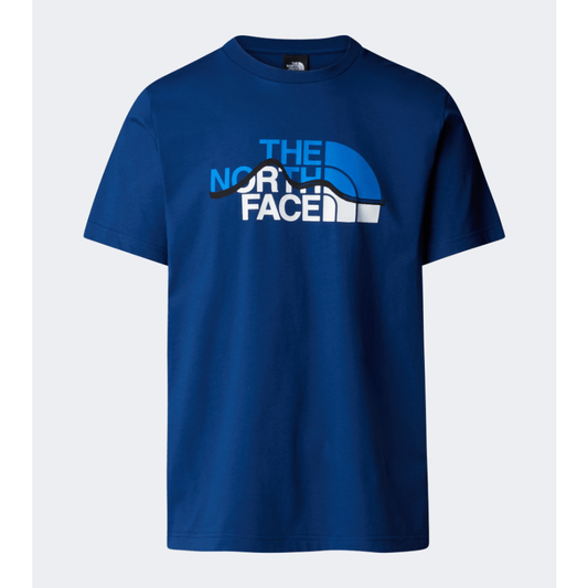 The North Face Mountain Line Men Lifestyle T-Shirt Estate Blue - Medaid