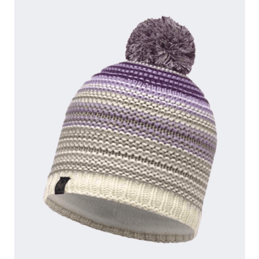 Buff Knitted And Polar Women Lifestyle Beanie Violet - Medaid International