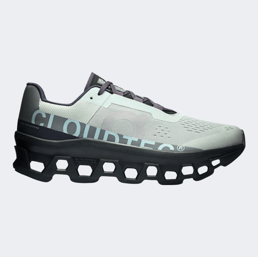 On Cloudmonster 1 Men Running Shoes Glacier/Black - Medaid