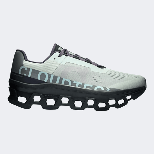 On Cloudmonster 1 Men Running Shoes Glacier/Black - Medaid