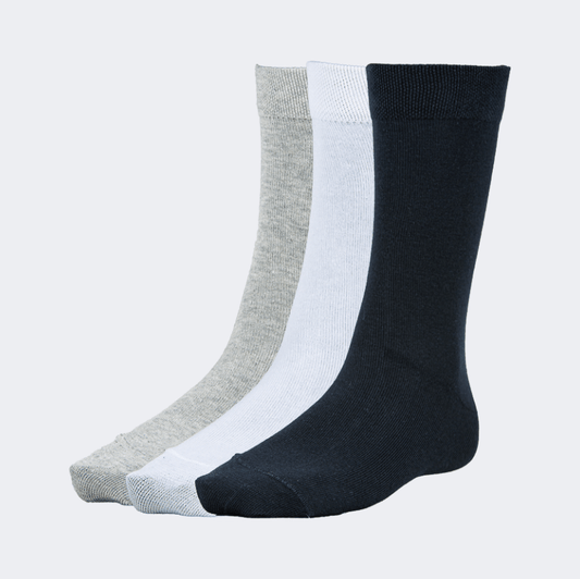 Top Ten Soft Unisex Lifestyle Socks Black/White/Grey - Medaid