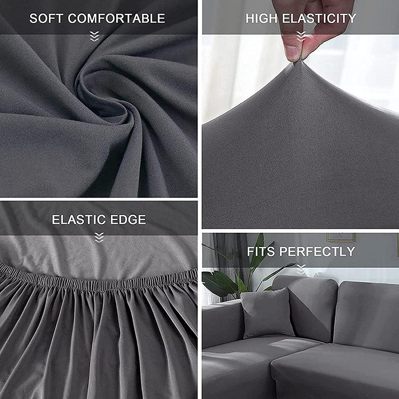 3 Seater Decorative Stretch Sofa Slipcover with Elastic Bottom - Medaid
