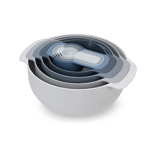 Joseph Joseph 9 Nesting Set with Mixing Bowls Measuring Cups Sieve Colander - Medaid