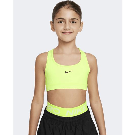 Nike Df Swoosh Girls Training Bra Volt/Black - Medaid
