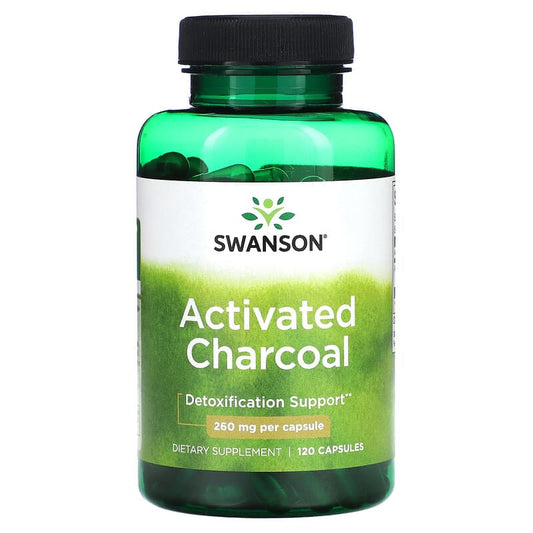 Swanson, Activated Charcoal, 260 mg, 120 Capsules - Medaid
