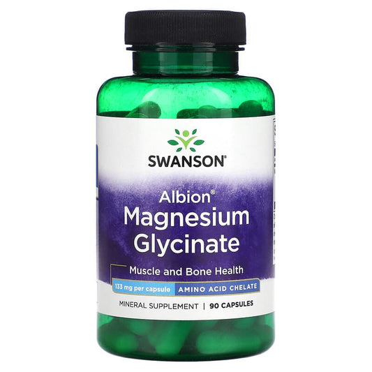Swanson, Albion, Magnesium Glycinate, 133 mg, 90 Capsules - Medaid