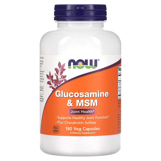 NOW Foods, Glucosamine & MSM, 180 Veg Capsules - Medaid