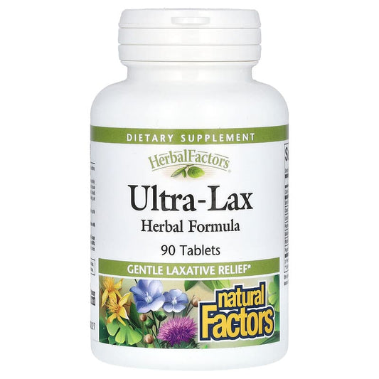 Natural Factors, Herbal Factors, Ultra-Lax, Herbal Formula, 90 Tablets - Medaid