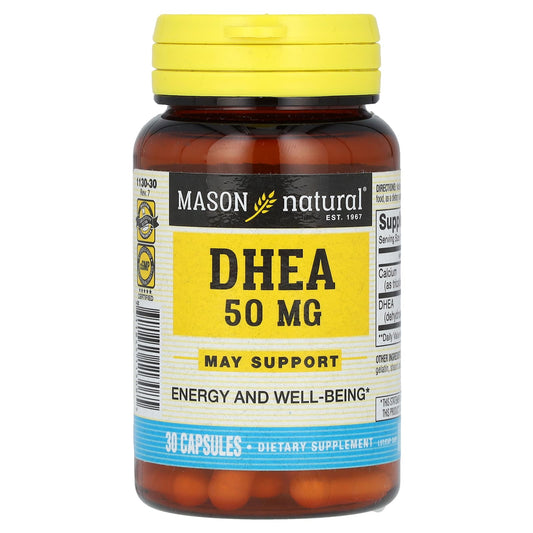 Mason Natural, DHEA, 50 mg, 30 Capsules - Medaid