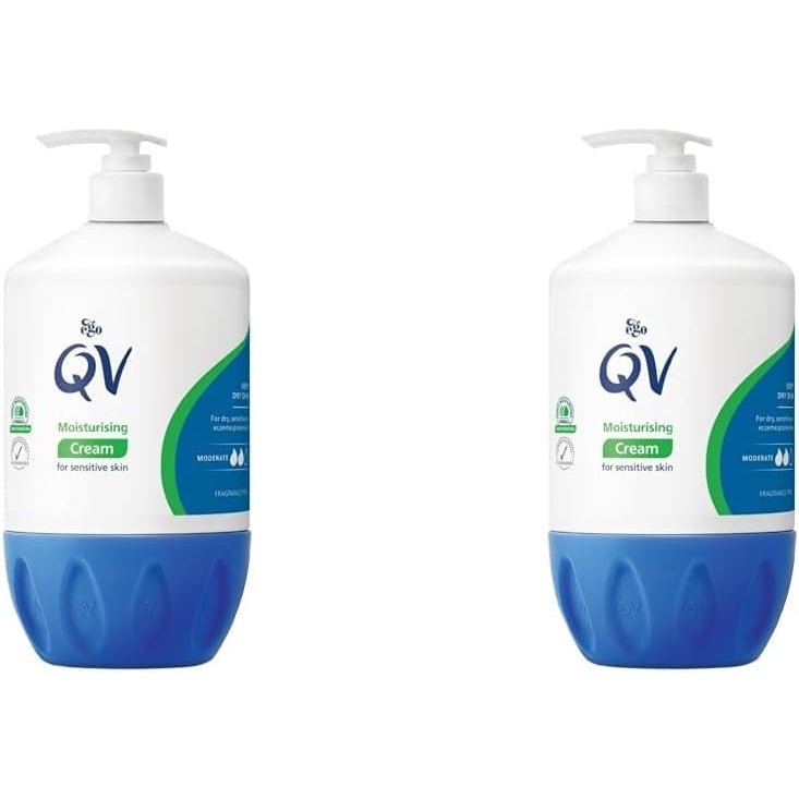 QV Cream, 500g (Pack of 1) | 10% Glycerin | Rich Protective Moisturiser, Hydrating Skin Care | Pump Dispenser Bottle - Medaid