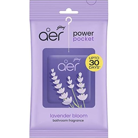 Godrej Aer Power Pocket Bathroom Fragrance -Lavender Bloom 10g - Medaid