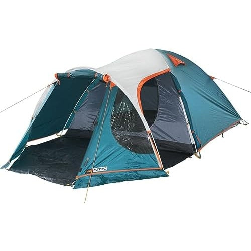 NTK Indy GT 4/6/8 Person Outdoor Tent for Camping | Camping Tent with Extended Front & Canopy| 100% Waterproof Dome & Breathable Mesh | 3 Season Tent | Easy Setup Tent - Medaid