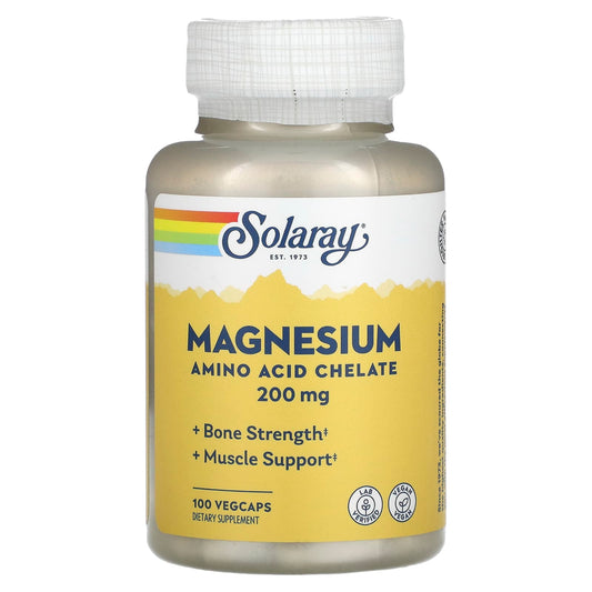 Solaray, Magnesium, 200 mg, 100 VegCaps - Medaid