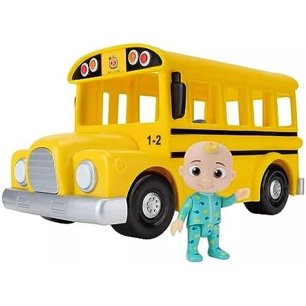Cocomelon Feature Musical Vehicle Yellow School Bus, multi, CMW0015, Cocomelon Yellow School Bus - Medaid
