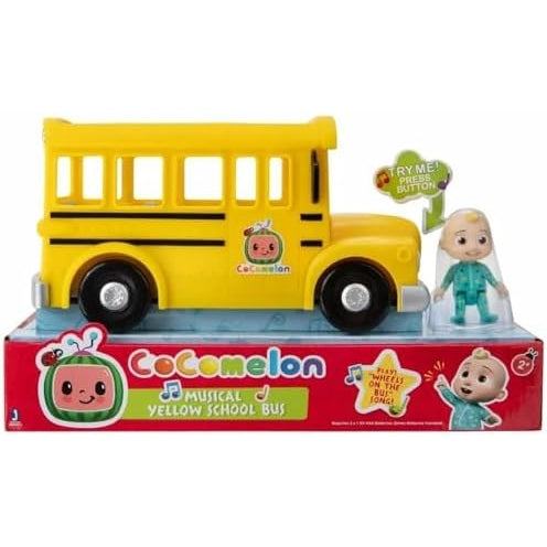 Cocomelon Feature Musical Vehicle Yellow School Bus, multi, CMW0015, Cocomelon Yellow School Bus - Medaid