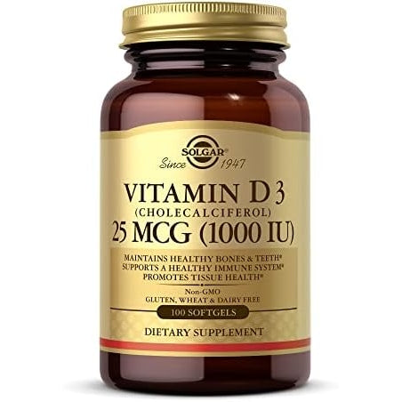 Solgar Vitamin D3 1000 Iu 100 Softgels - Medaid